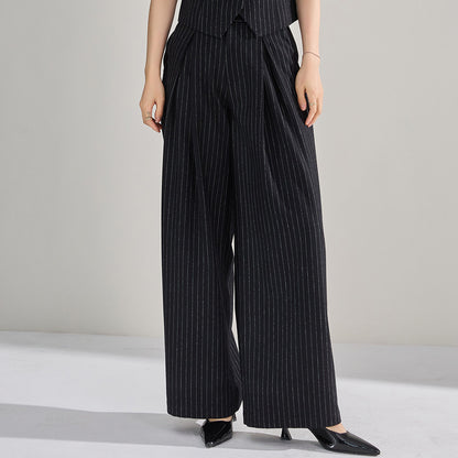 ストライプジャケット＆ワイドパンツ セットアップ