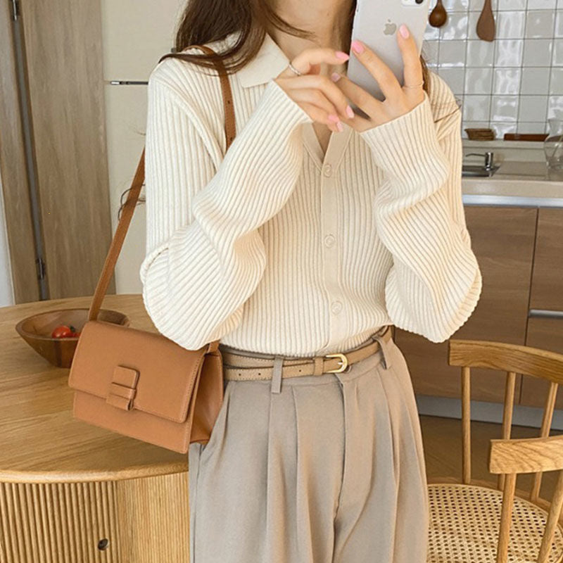 ベーシックニットシャツ