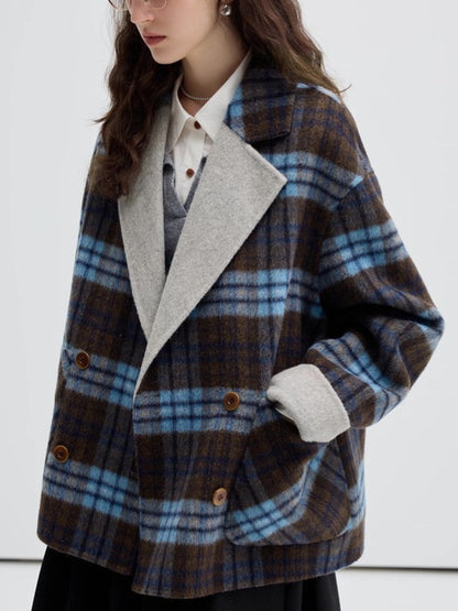 ダブルブレストリバーシブルコート