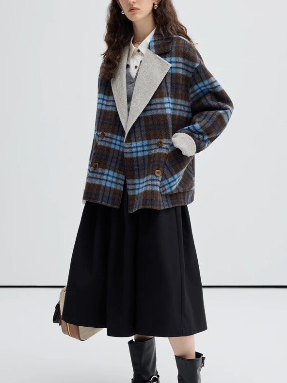 ダブルブレストリバーシブルコート