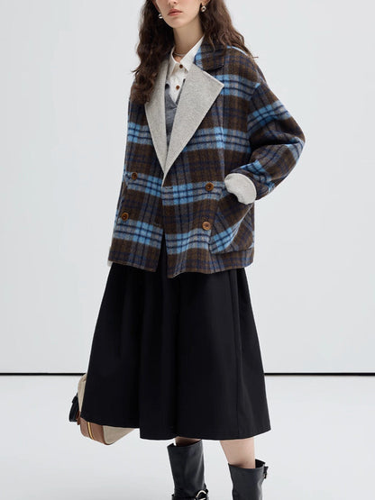 ダブルブレストリバーシブルコート