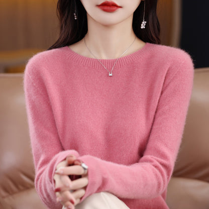 上質ウール クルーネックプルオーバーニット