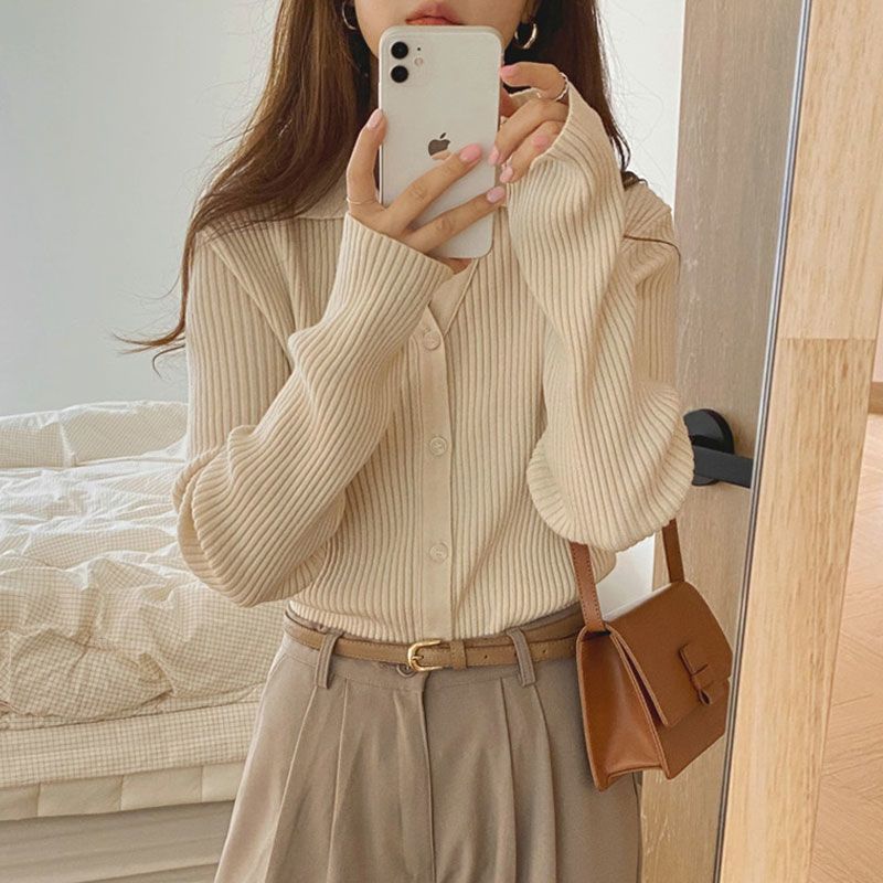 ベーシックニットシャツ