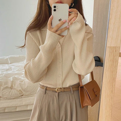 ベーシックニットシャツ