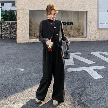 ツイードベスト＆ワイドパンツ セットアップ