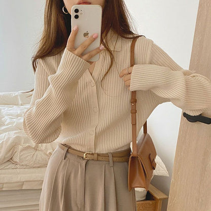 ベーシックニットシャツ